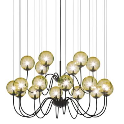 Vistosi Puppet 2 Tier Chandelier - Color: Amber - Size: 18 light - PUPPE SP