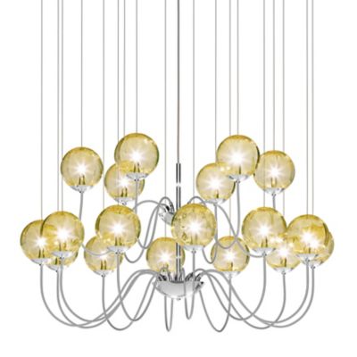 Vistosi Puppet 2 Tier Chandelier - Color: Amber - Size: 18 light - PUPPE SP