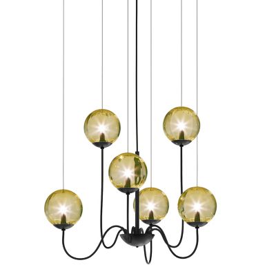 Vistosi Puppet 6P Chandelier - Color: Amber - Size: 6 light - PUPPE SP 6 P 