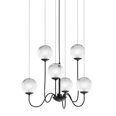 Vistosi Puppet 6P Chandelier - Color: White - Size: 6 light - PUPPE SP 6 P 