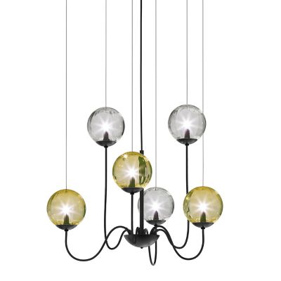 Vistosi Puppet 6P Chandelier - Color: Amber - Size: 6 light - PUPPE SP 6 P 