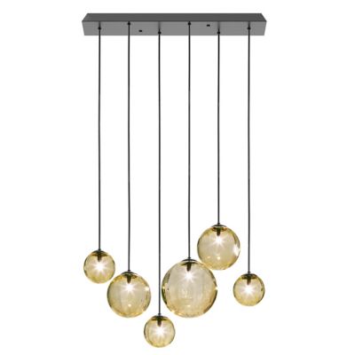 Vistosi Puppet Multi Light Pendant - Color: Amber - Size: 6 light - PUPPE S