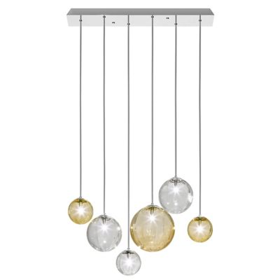 Vistosi Puppet Multi Light Pendant - Color: Amber - Size: 6 light - PUPPE S