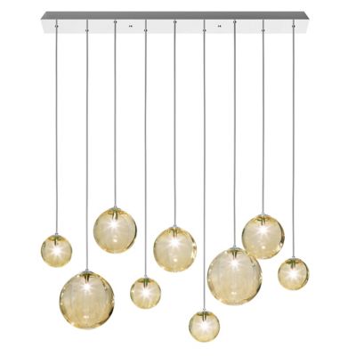 Vistosi Puppet Multi Light Pendant - Color: Amber - Size: 9 light - PUPPE S