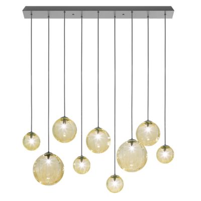 Vistosi Puppet Multi Light Pendant - Color: Amber - Size: 9 light - PUPPE S