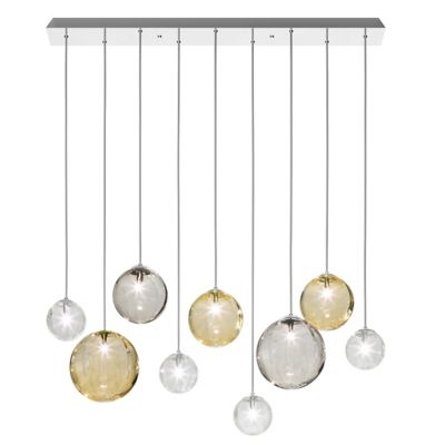 Vistosi Puppet Multi Light Pendant - Color: Clear - Size: 9 light - PUPPE S