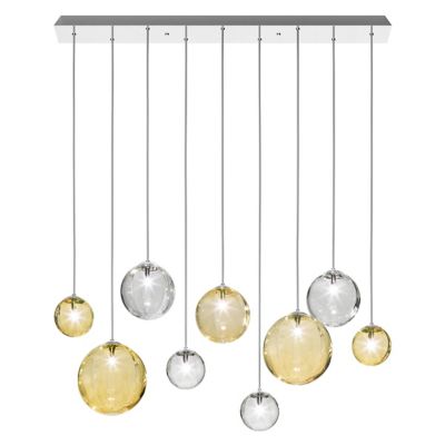 Vistosi Puppet Multi Light Pendant - Color: Amber - Size: 9 light - PUPPE S