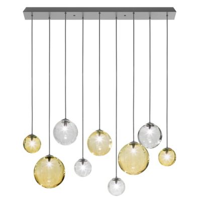 Vistosi Puppet Multi Light Pendant - Color: Amber - Size: 9 light - PUPPE S