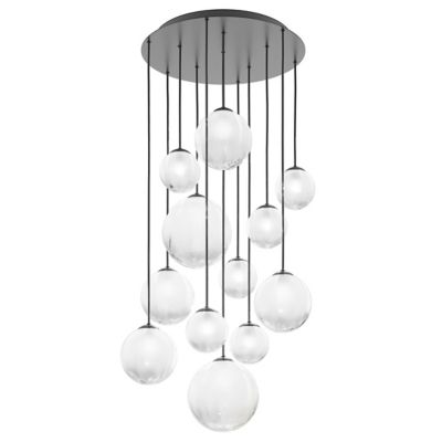 Vistosi Puppet R12/24 Multi Light Pendant - Color: White - Size: 12 light -