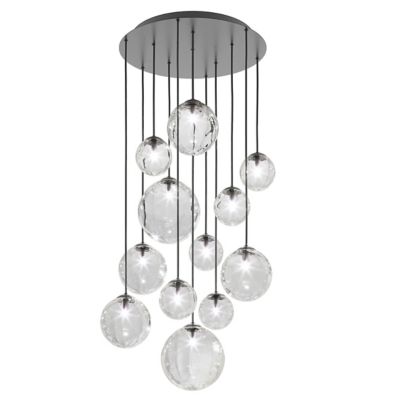 Vistosi Puppet R12/24 Multi Light Pendant - Color: Clear - Size: 12 light -