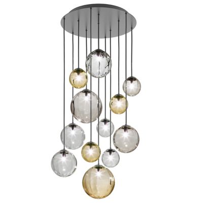 Vistosi Puppet R12/24 Multi Light Pendant - Color: Clear - Size: 12 light -