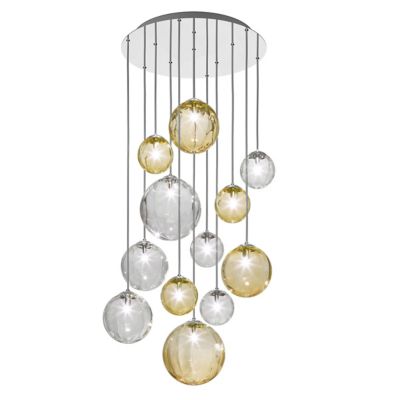 Vistosi Puppet R12/24 Multi Light Pendant - Color: Amber - Size: 12 light -