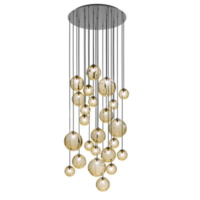 Vistosi Puppet R12/24 Multi Light Pendant - Color: Amber - Size: 24 light -