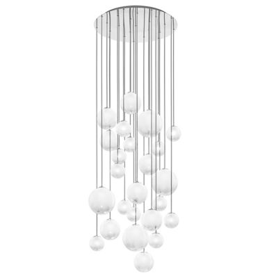 Vistosi Puppet R12/24 Multi Light Pendant - Color: White - Size: 24 light -