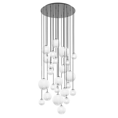 Vistosi Puppet R12/24 Multi Light Pendant - Color: White - Size: 24 light -