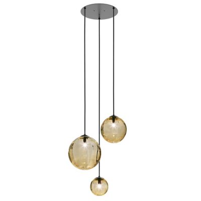 Vistosi Puppet R3/6 Multi Light Pendant - Color: Amber - Size: 3 light - PU