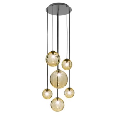 Vistosi Puppet R3/6 Multi Light Pendant - Color: Amber - Size: 6 light - PU