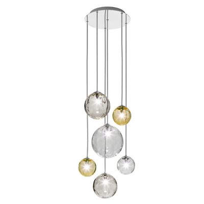 Vistosi Puppet R3/6 Multi Light Pendant - Color: Clear - Size: 6 light - PU