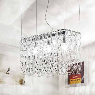 Vistosi Giogali Linear Chandelier - Color: White - Size: 3 light - GIOGASPR