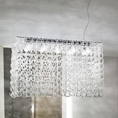 Vistosi Giogali R1B/RE1 Linear Chandelier Light - Color: Clear - Size: Larg