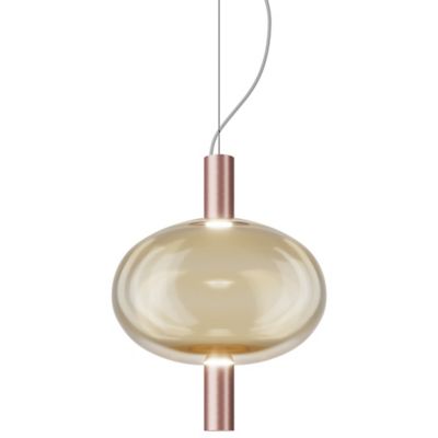 Vistosi Riflesso SP 1 LED Pendant Light - Color: Gold - RIFLE SP 1 AMTR RAV