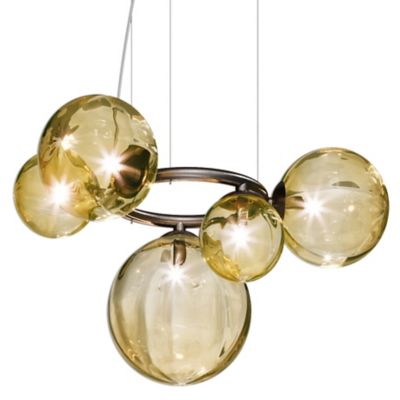 Vistosi Puppet Ring Pendant Light - Color: Black - Size: 5 light - PUPRI SP