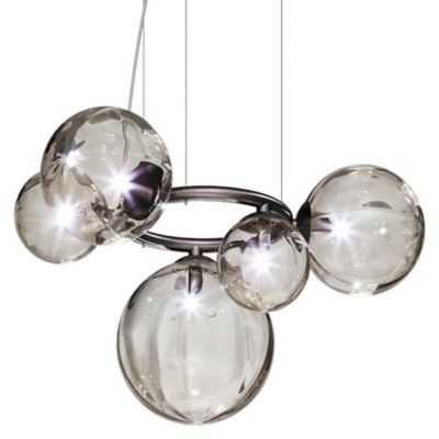 Vistosi Puppet Ring Pendant Light - Color: Black - Size: 5 light - PUPRI SP