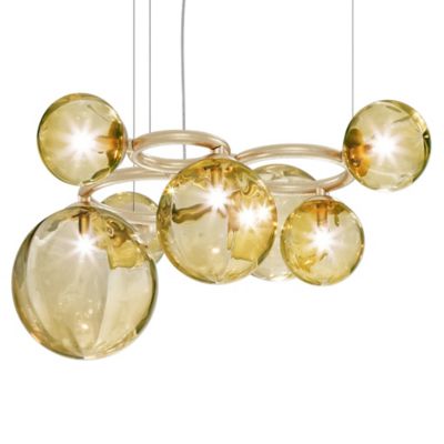 Vistosi Puppet Ring Pendant Light - Color: Gold - Size: 7 light - PUPRI SP 