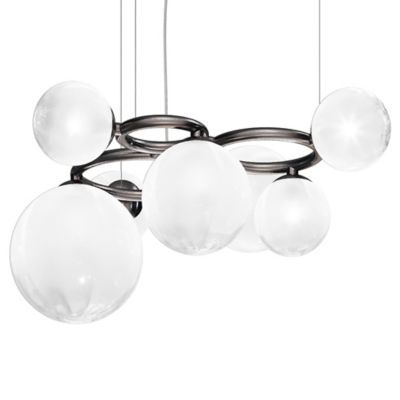 Vistosi Puppet Ring Pendant Light - Color: Black - Size: 7 light - PUPRI SP