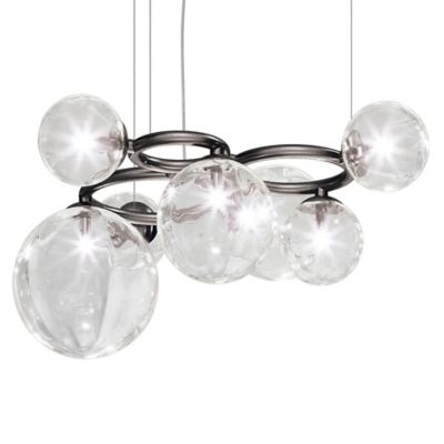 Vistosi Puppet Ring Pendant Light - Color: Black - Size: 7 light - PUPRI SP