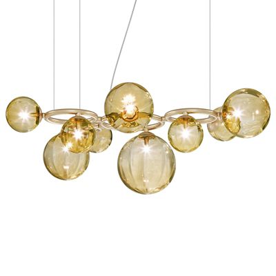 Vistosi Puppet Ring Pendant Light - Color: Gold - Size: 9 light - PUPRI SP 