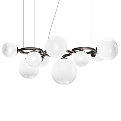 Vistosi Puppet Ring Pendant Light - Color: Black - Size: 9 light - PUPRI SP