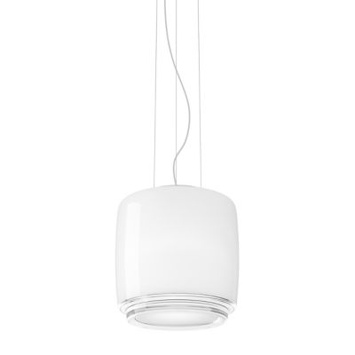 Vistosi Bot Drum Pendant Light - Color: White - BOT SP 35 BCCR BC L22 G UL