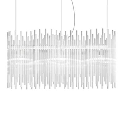 Vistosi Diadema SP K3 Linear Chandelier Light - Color: Clear - DIADE SP K3 