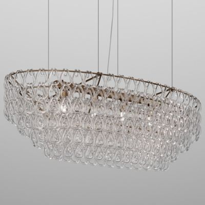 Vistosi Minigiogali Linear Chandelier in Amber, Size: 4 light