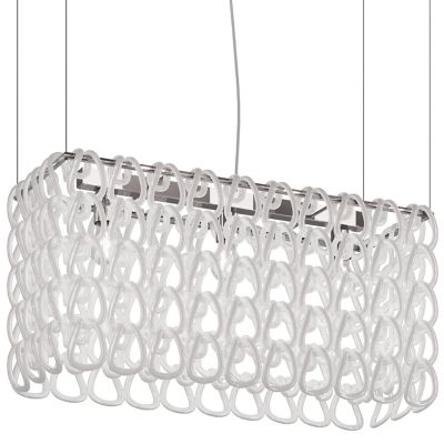 Vistosi Giogali Linear Chandelier - Color: White - Size: 3 light - GIOGA SP