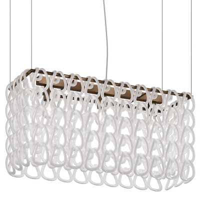 Vistosi Giogali Linear Chandelier - Color: White - Size: 3 light - GIOGA SP