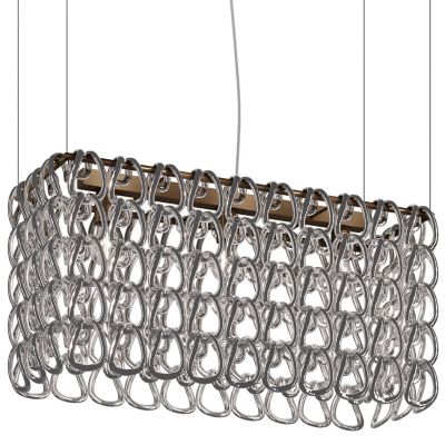 Vistosi Giogali Linear Chandelier - Color: Silver - Size: 3 light - GIOGA S