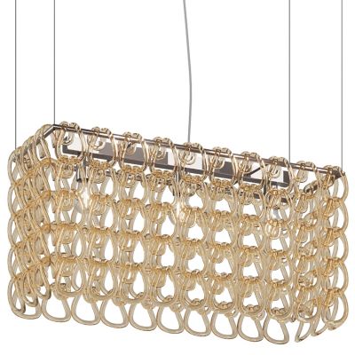 Vistosi Giogali Linear Chandelier - Color: Amber - Size: 3 light - GIOGA SP