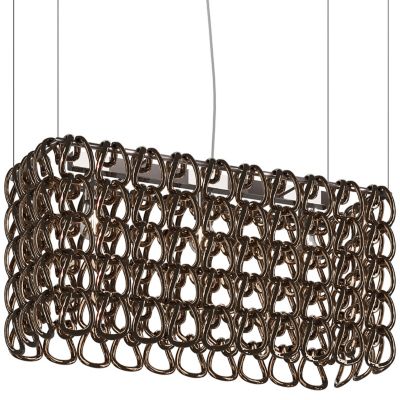 Vistosi Giogali Linear Chandelier - Color: Bronze - Size: 3 light - GIOGA S