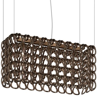 Vistosi Giogali Linear Chandelier - Color: Bronze - Size: 3 light - GIOGA S