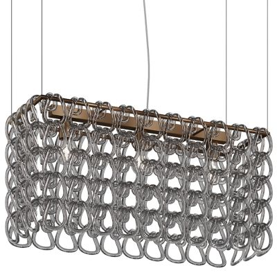 Vistosi Giogali Linear Chandelier - Color: Grey - Size: 3 light - GIOGA SP 