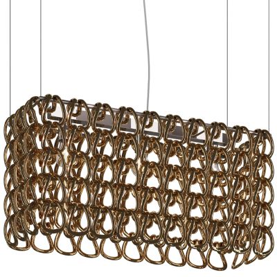 Vistosi Giogali Linear Chandelier - Color: Gold - Size: 3 light - GIOGA SP 