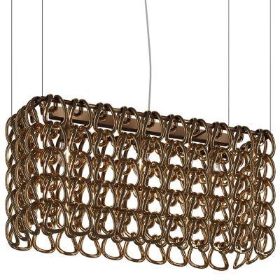 Vistosi Giogali Linear Chandelier - Color: Gold - Size: 3 light - GIOGA SP 