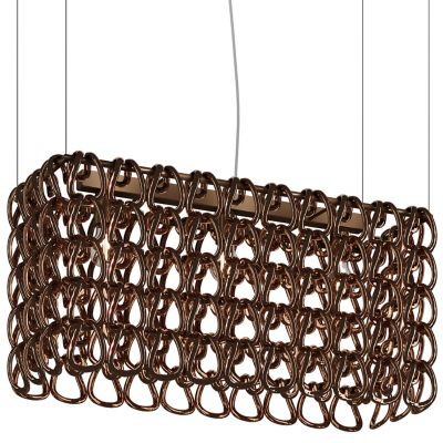 Vistosi Giogali Linear Chandelier - Color: Copper - Size: 3 light - GIOGA S