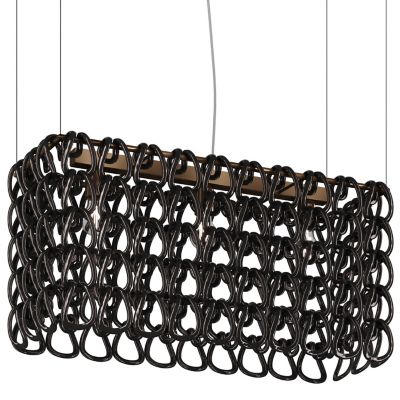 Vistosi Giogali Linear Chandelier - Color: Black - Size: 3 light - GIOGA SP