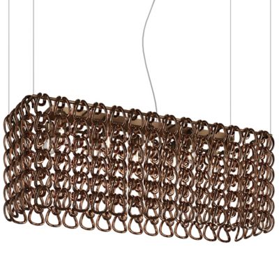 Vistosi Giogali Linear Chandelier Light - Color: Clear - Size: 20" - GIOGA SP R1B CRRA BR E26 UL