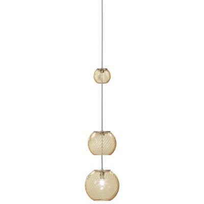 Vistosi Oto Mini Pendant Light - Color: Amber - Size: 27 - OTO SP PEA B 