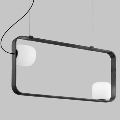 Vistosi Groove Linear Chandelier - Color: Grey - Size: 2 light - GROOVSP90-