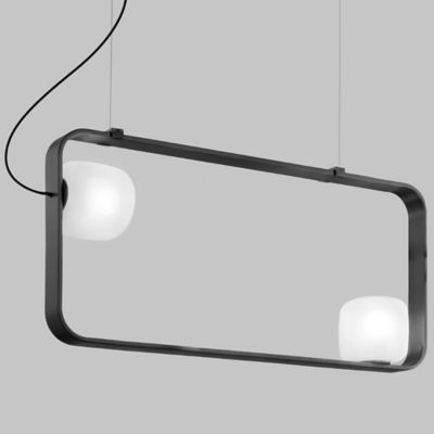 Vistosi Groove Linear Chandelier - Color: Grey - Size: 2 light - GROOVSP90-